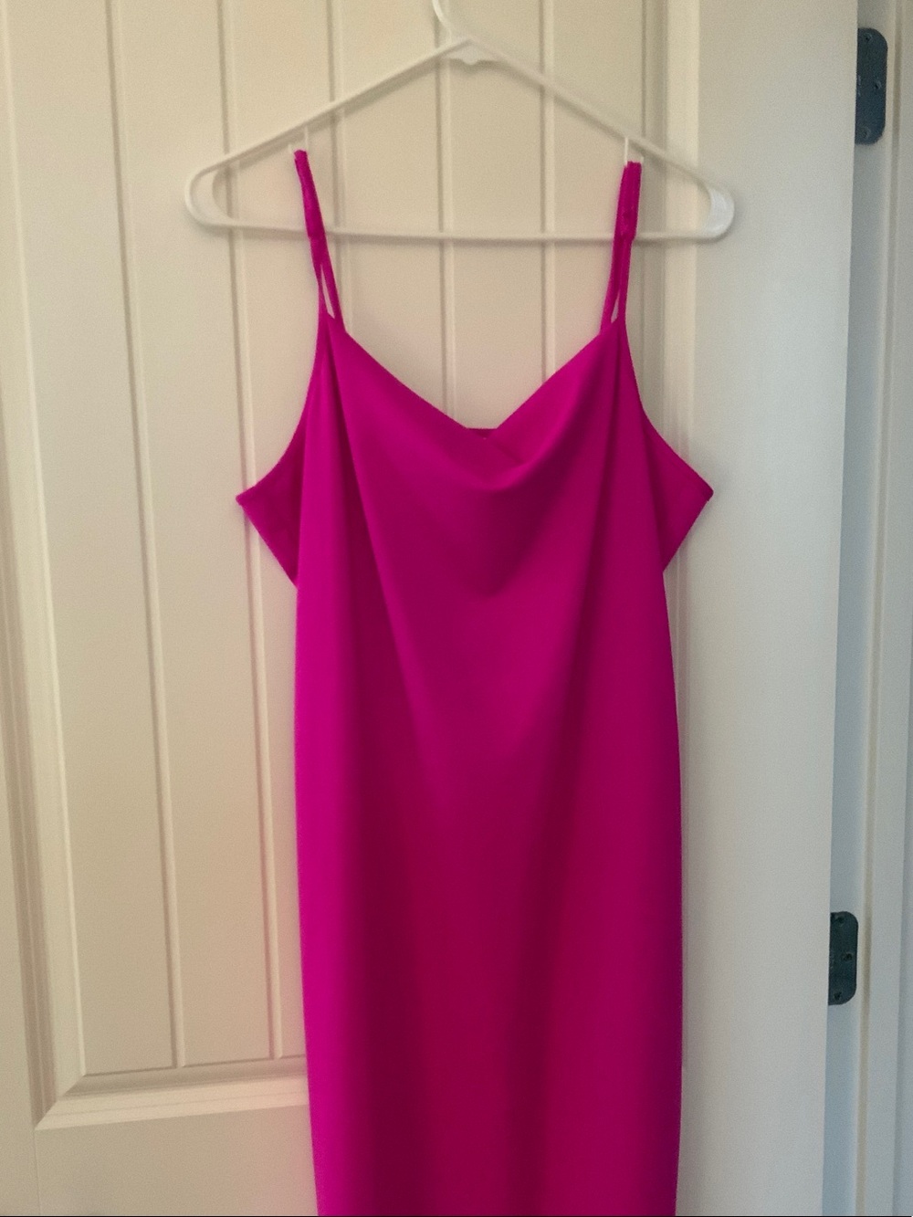 Good American Hot Pink Cowl Neck Camisole